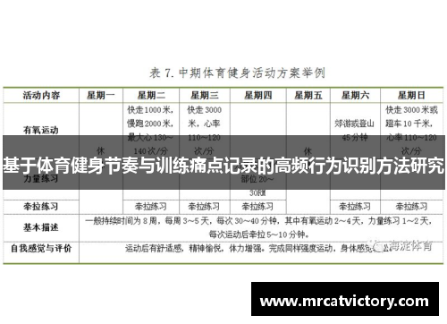 基于体育健身节奏与训练痛点记录的高频行为识别方法研究